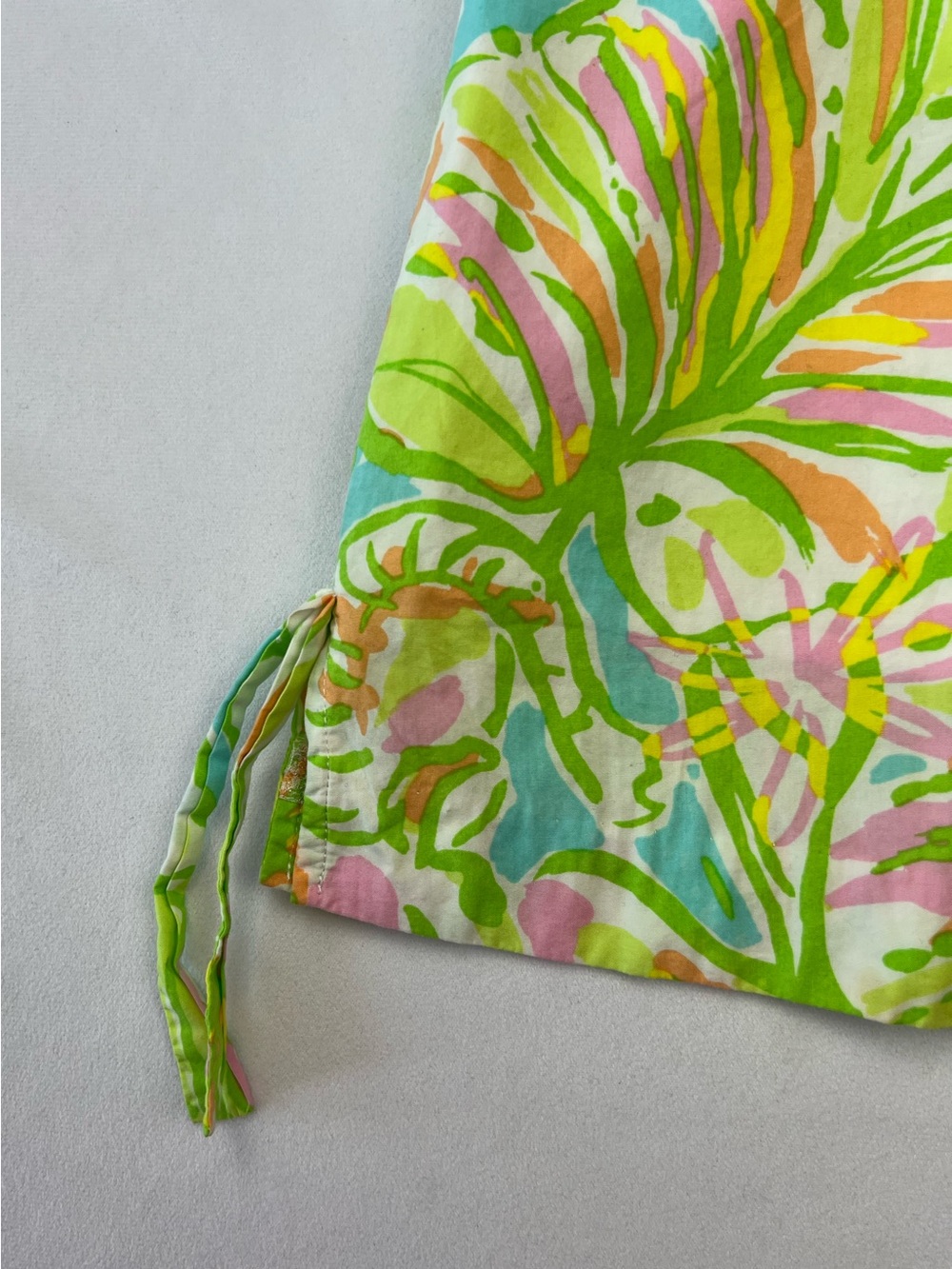 Lilly Pulitzer Girl's Sheath Dress Monstera Print 14 Green Gold Preppy Girly - Picture 2 of 9